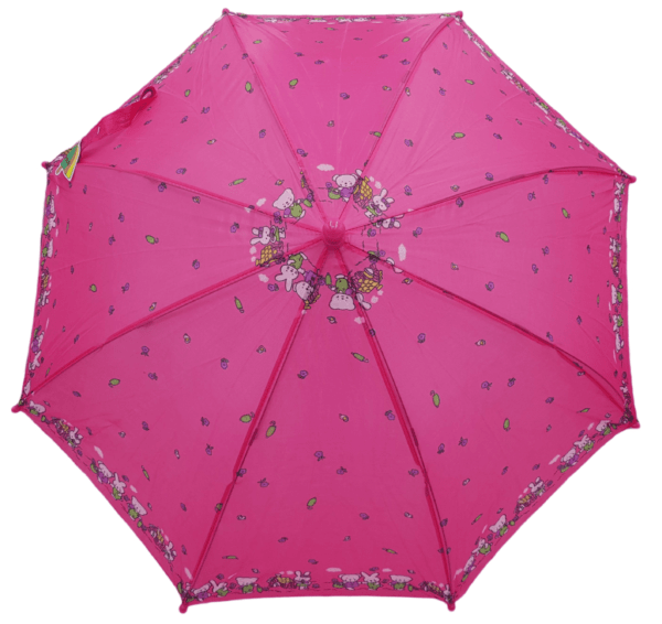 Pink umbrella with bunny design